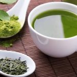 Sebuah Bubuk Matcha Atau Dari Teh Hijau