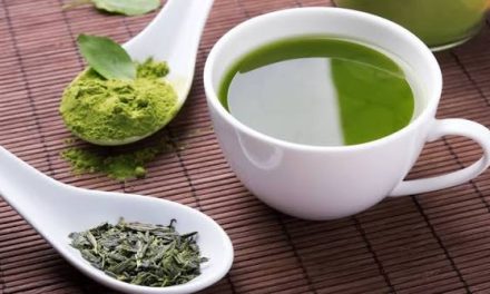 Sebuah Bubuk Matcha Atau Dari Teh Hijau