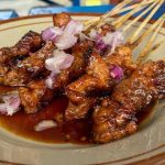 Makanan Indonesia Sate Dengan Daging Tusukan